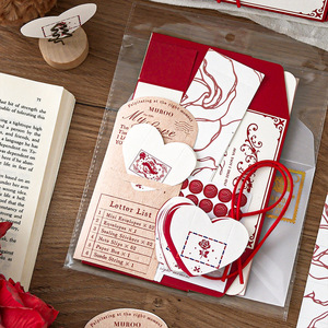 Kit de bricolage Mini Lettre <span class=keywords><strong>d</strong></span>'amour 1 paquet, série 52e fois que je t'aime, enveloppe, matériaux de collage pour confession - Product Image 2