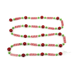 2022 Candy plastic ornament red bead garland for Christmas decoration