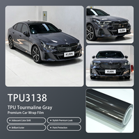 Vinilo para Autos de Carreras TPU Turmalina Gris, Anti-Amarilleo, 90% de Protección UV, Instalación en Húmedo, 1.52*15m, Calidad Americana, Vinilo Completo para Vehículos de Carreras