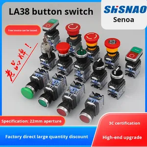 SHSNAO LA38/39-11 10A พลาสติก ABS 440V สวิตช์หัวแบนรีเซ็ตตัวเองสำหรับเครื่องใช้ในบ้านอุตสาหกรรม - Product Image 5