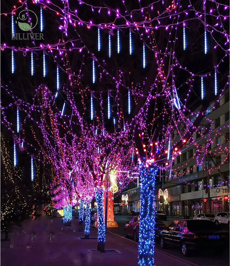 LED led impermeabili pioggia 3d tubo LED bastone pioggia pioggia pioggia meteorite luci decorazione di natale luce per l'illuminazione di festa