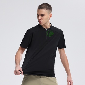 Nueva Camiseta Deportiva con Cierre <span class=keywords><strong>de</strong></span> Media Cremallera, Control <span class=keywords><strong>de</strong></span> Olores, Absorción <span class=keywords><strong>de</strong></span> Humedad Unidireccional, Elástica, Resistente al Sudor, para Gimnasio, Senderismo, Verano, Actividades al Aire Libre - Product Image 1