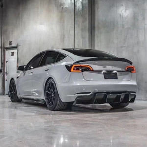 Kit de carrocería de fibra de carbono <span class=keywords><strong>MODEL</strong></span> <span class=keywords><strong>3</strong></span> de fibra de carbono de alta calidad para <span class=keywords><strong>MODEL</strong></span> <span class=keywords><strong>3</strong></span> pala delantera difusor trasero alerón falda lateral - Product Image 2