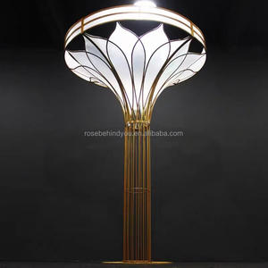 270cm 높이 대형 맞춤형 크기 웨딩 무대 배경 라운드 금속 기둥 배경 스탠드 결혼식 - Product Image 3