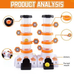 <span class=keywords><strong>Jouet</strong></span> de tir à la cible double pour garçon, sport en plein air et en intérieur, fléchettes en mousse EVA douces, jeu de tir, cylindre - Product Image 2