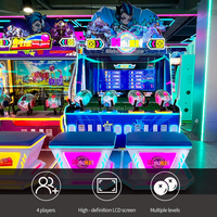 Équipement de jeu intérieur de luxe en métal pour 4 joueurs, machine d'arcade de tir à l'eau avec support espagnol pour parc d'attractions