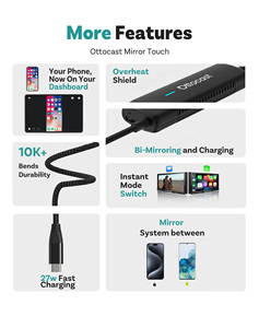 Adaptateur <span class=keywords><strong>CarPlay</strong></span> compact portable Ottocast, fonction MirrorTouch sans fil, <span class=keywords><strong>Bluetooth</strong></span> 4.2, garantie 1 an pour <span class=keywords><strong>CarPlay</strong></span> universel - Product Image 5