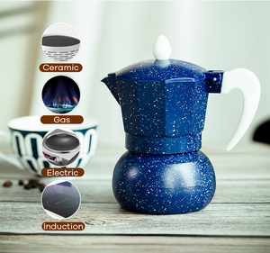 Nuevas <span class=keywords><strong>Cafeteras</strong></span> <span class=keywords><strong>Italianas</strong></span> Portátiles para Camping al Aire Libre Personalizadas de 3 Tazas para Inducción y Estufa tipo Moka de Aluminio - Product Image 5