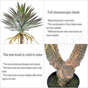 Arbre artificiel de bonsaï d'agave de haute qualité, plante artificielle de dracaena pour la décoration de la maison - Product Image 4