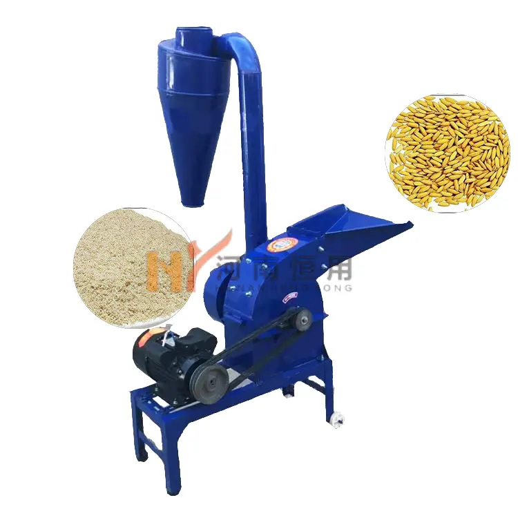 Corn rice husk hammer mill also named fodder grinder/high quality pig feed crusher machine for sale
