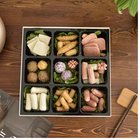 Boîte à emporter pour fondue jetable, boîte à lunch pour pique-nique avec couvercle, emballage de livraison, plateau de traiteur, boîtes en bois
