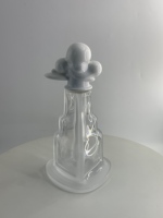 Flacon de parfum de luxe avec pompe pulvérisatrice 100 ml, bouteille en verre ronde, emballage estampé à chaud avec boîte, OEM ODM, usine, flacon de parfum vide, modèle Diya 2517