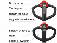 JAKI 24V 210Ah Lithium-Batterie 1500mm Radstand 8% Steigfähigkeit QET30P 3,0 Tonnen Mitgänger-Palettenhubwagen 1 Jahr Garantie