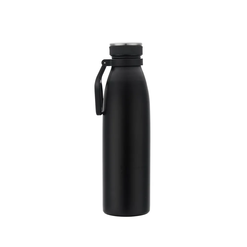 Black Tiny Travel Size Water Training Bottle With Polyester Rope