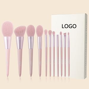 Kit de pinceaux de maquillage synthétiques haut de gamme avec logo personnalisé, pour fond de teint, poudre, blush, fard à paupières, avec emballage - Product Image 1