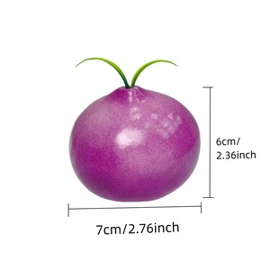 Fruits et légumes en mousse réalistes, <span class=keywords><strong>simulation</strong></span> réaliste de pomme, raisin, poire, pitaya, kiwi, fraise pour table, armoire, maison, fête - Product Image 6