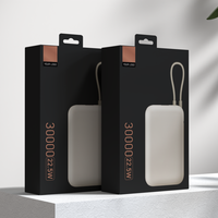 Boîte en papier pour produits électroniques de haute qualité, chargeur portable, câble de données USB, boîte d'emballage, boîte de batterie externe avec logo