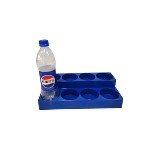 Custom Blue Color 8 Bottles Cola Supermarket <strong>Counter</strong> <strong>Display</strong> Soft <strong>Drinks</strong> Plastic Desktop <strong>Display</strong> Stand - Product Image 3