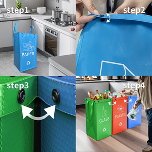 Large Capacity Foldable Trash Can of 120L Waterproof and Dirt-resistant Portable for Home <b>Kitchen</b> Outdoor Camping Yard Leaf Fall - Product Image 3