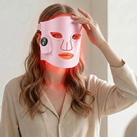 Masque facial LED en silicone personnalisable avec logo, thérapie photonique, soulagement de la douleur, lumière rouge, rechargeable sans fil, appareil de beauté, marque de soins de la peau