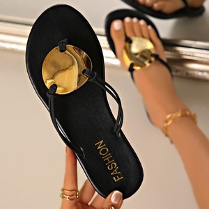 WJ513  Claquettes de plage, tongs brillantes, <span class=keywords><strong>sandales</strong></span> plates sexy pour femmes, taille 36-43, vente directe d'usine - Product Image 2
