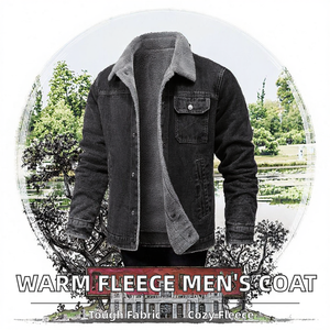 Veste en jean pour <span class=keywords><strong>homme</strong></span> style européen et américain automne-<span class=keywords><strong>hiver</strong></span>, <span class=keywords><strong>grande</strong></span> <span class=keywords><strong>taille</strong></span>, doublure polaire, <span class=keywords><strong>manteau</strong></span> décontracté avec fermeture éclair, chaud et confortable - Product Image 2