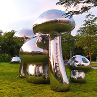 Ballons gonflables en forme de champignons et de fleurs à thème de conte de fées avec LED pour la décoration