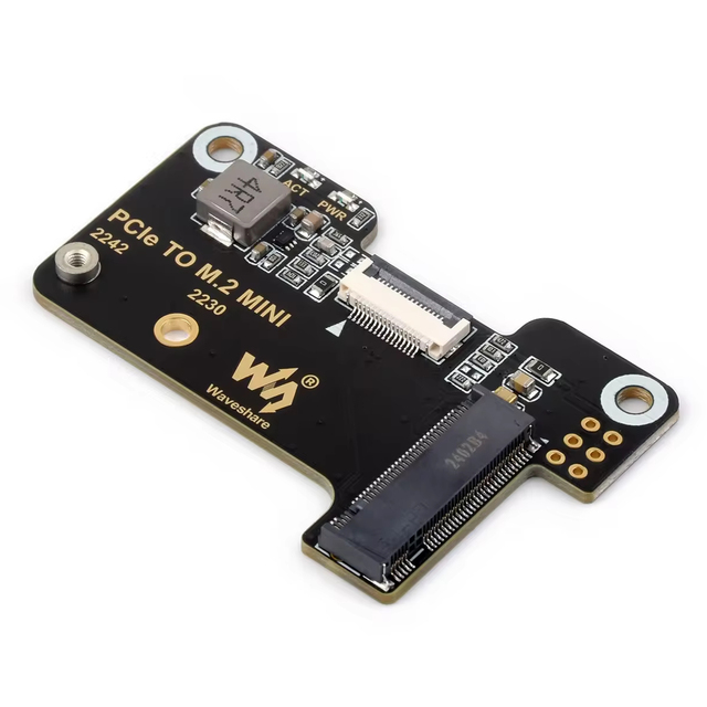 PCIe to M.2 Mini Adapter for Raspberry Pi 5, Supports NVMe Protocol M.2 Solid State Drive, High-speed Reading/Writing