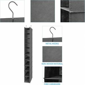 10-Cell Foldable Compartment <b>Shoe</b> <b>Storage</b> Bag Hanging Organizer for Cloakroom or Wardrobe <b>Space</b>-<b>Saving</b> <b>Shoe</b> Organizer - Product Image 3
