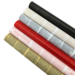 Papel de Envolver para Flores, Papel Periódico Inglés, Materiales de Embalaje Florales, Papel Coreano, Ramo de Rosas, Caja de Regalo, Caja de Flores, Corona - Product Image 1