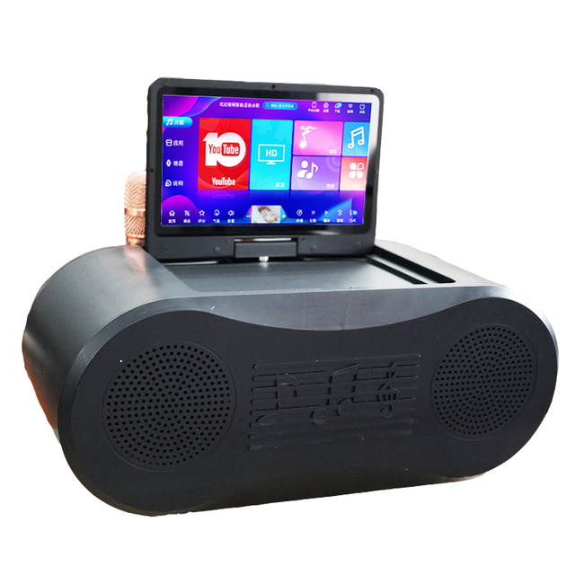 Portable Handheld Audio KTV Karaoke Player Wireless Speaker Mic Smart Outdoor Karaoke Machine System including Karaoke Screen