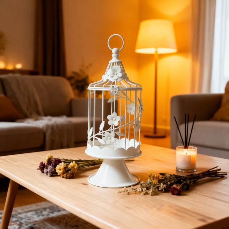 Home Decor Metal Glass Candle Holder