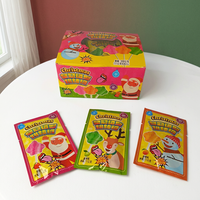 Kerstkroonvormige Halal bulk gummy lolly met knisperende snoepjes, diverse fruit smaken, feestelijke nieuwigheid, kinderlolly snoep