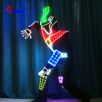 Trajes de Baile Tron Inalámbricos 433, Estilo Futurista, Ropa Luminosa para Actuaciones de Hip Hop y Baile de Salón