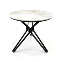 Hochwertiger Esstisch aus Sinterstein mit gehärtetem Glas, anpassbares modernes minimalistisches Design für 4 Personen, Wohnzimmer, Restaurant