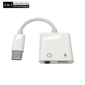 Cao Cấp Loại C USB-C Để 3.5Mm Âm Thanh <span class=keywords><strong>Headphone</strong></span> Jack Và 60W Nhanh Phí Sạc <span class=keywords><strong>Adapter</strong></span> Đối Với <span class=keywords><strong>iPhone</strong></span> 15 16 iPad Galaxy S25 S24 S23 - Product Image 1