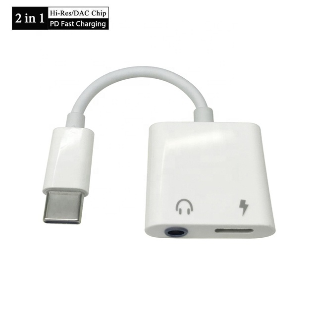 Premium Type C USB-C to 3.5mm Audio Headphone Jack and 60W Fast Charge Charger Adapter for iPhone 15 16 17 Galaxy S26 S25 S24