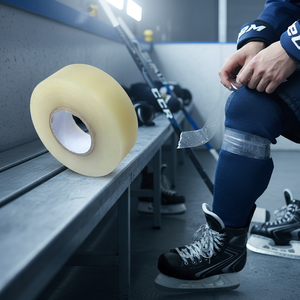 Custom Waterproof Clear Sport Shin Pad Guard Soccer Ice <strong>Football</strong> Players Hockey <strong>Sock</strong> <strong>Tape</strong> for Shin Masking Guard Protection - Product Image 1