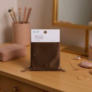 Borsa in Velluto 7x9 Cm Marrone 2 Pezzi - Product Image 2