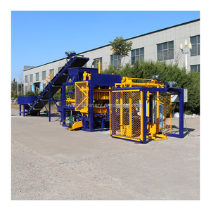 Línea de Producción de Ladrillos QT4-15S, Máquina de Ladrillos de Hormigón Equipada con Mezcladora JS500/Cinta Transportadora, Adquisición Integral - Product Image 1