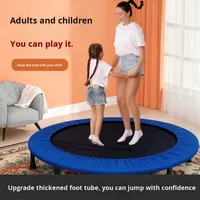 Trampoline rond à ressorts en PP pour enfants, pliable, antidérapant, salle de sport à domicile, maternelle, intérieur/extérieur, lit de saut