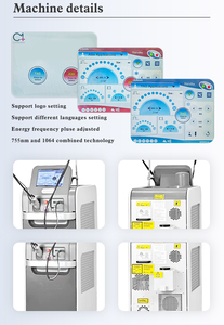 Tamaño de punto grande 755nm 1064nm Nd Yag <span class=keywords><strong>Alejandrita</strong></span> Precio de la máquina de depilación láser - Product Image 5