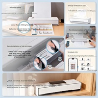 Impresora Portátil para Teléfono Móvil, Mini Impresora Inalámbrica de Inyección de Tinta con Control por Aplicación para Fotos y Documentos de Smartphone