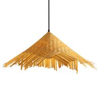 Lampadario in paglia intrecciata, paralume in stile rustico, stile Wabi-Sabi del sud-est asiatico, per homestay, in rattan intrecciato, retrò, in paglia intrecciata.