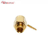 Fabricante de conectores RF chapados en oro Conector macho SMA Conectores de soldadura/tipo de soldadura para cable coaxial semiflexible/rígido RG402 RG141