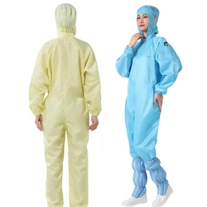 Washable Esd Coveralls Anti-static Clothing Esd Lab Coat For Food Factory
