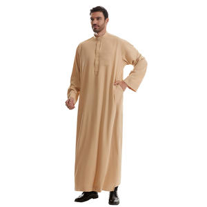Vente en gros Respirant Grande Taille Hommes Polyester Qatari Arabe Toga Robe du Moyen-Orient pour l'hiver pour le Moyen-Orient - Product Image 2