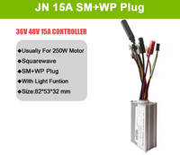 Contrôleur de moteur sans balais pour vélo électrique JN UART2.0 36V-48V 15A DC 250W-350W, étanche, avec prise SM, en alliage d'aluminium, pièces pour vélo électrique