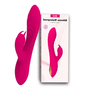 Vibratore Rabbit in Silicone Ricaricabile 100% Impermeabile per Punto G, Giocattolo Sessuale Femminile per Masturbazione Vaginale - Product Image 1