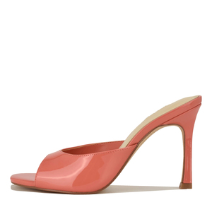 Sandalias de Tacón Alto Tipo Mule con Punta Abierta para Mujer, de Charol, Estilo Slip-on, para Fiestas y Uso Diario - Product Image 3